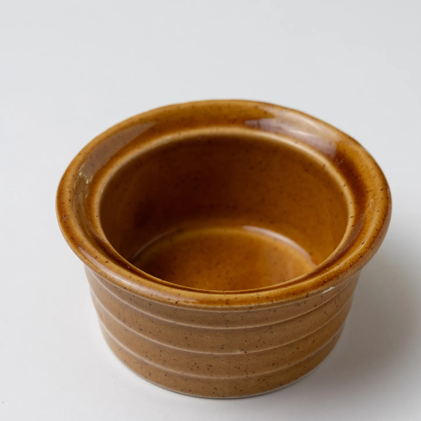 Gold Grown Ribbed Ramekin with Rim - 2.75" x 3.5"