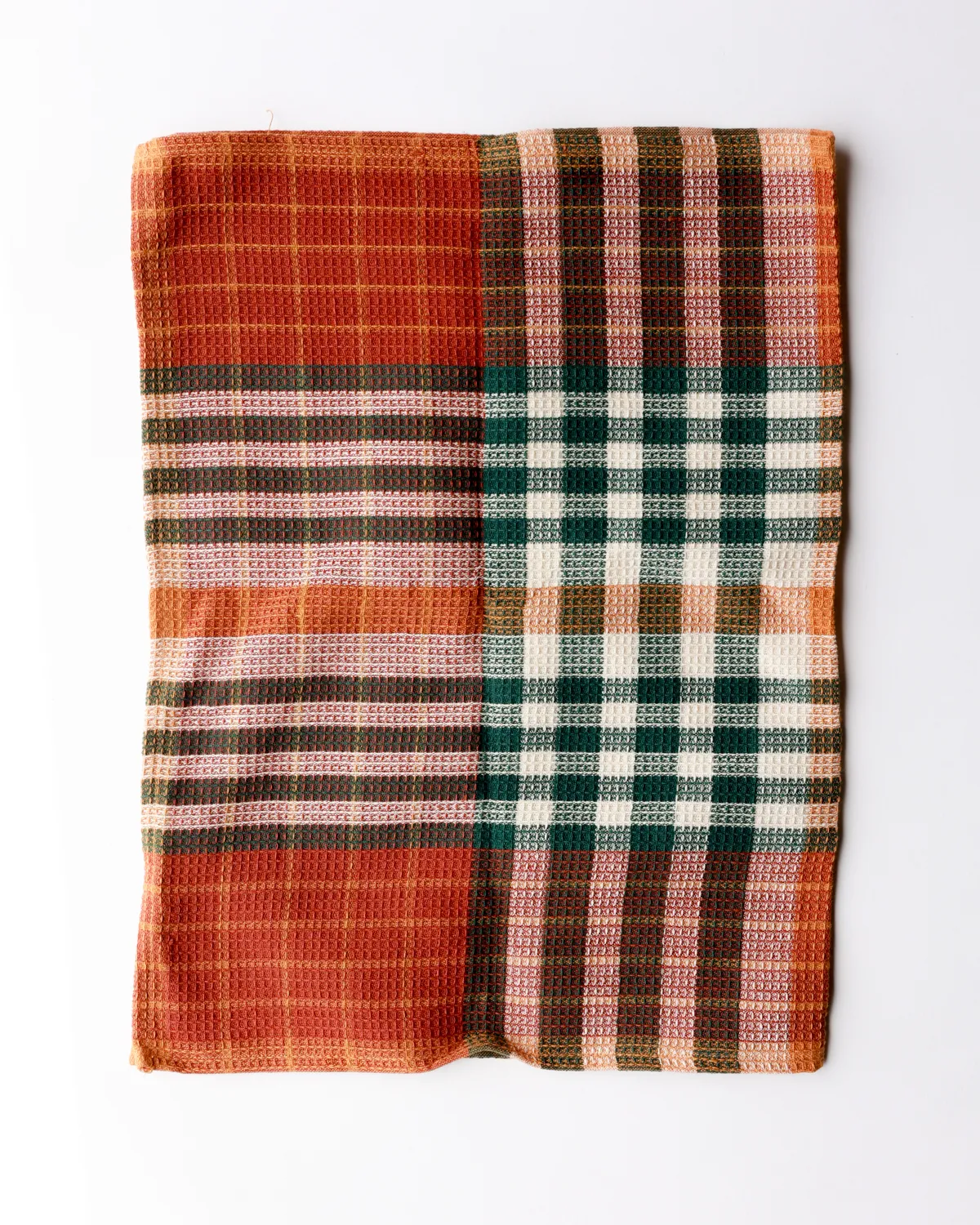Autumn Plaid Waffle Weave Farmhouse Kitchen Towel