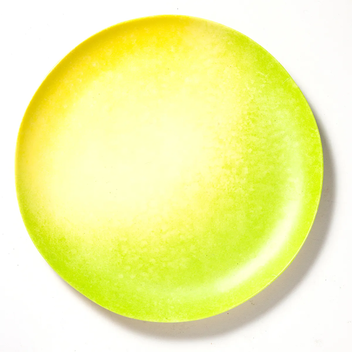 Yellow and Green Ombre Anthropology Plates Poppy Bamboo Melamine Plate