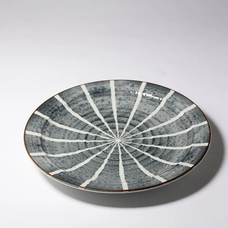 Gray Textured Spiderweb single plate - 1.25" x 10"