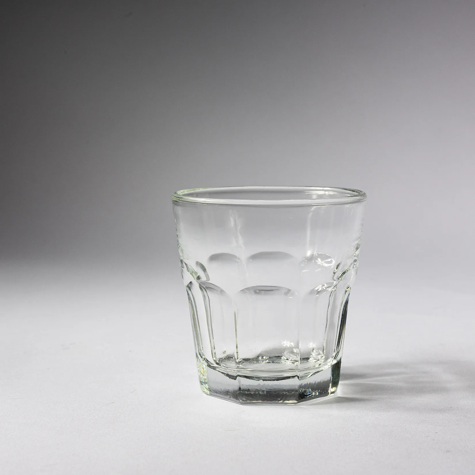 Short thumbprint rocks glass - 3.125" x 3"