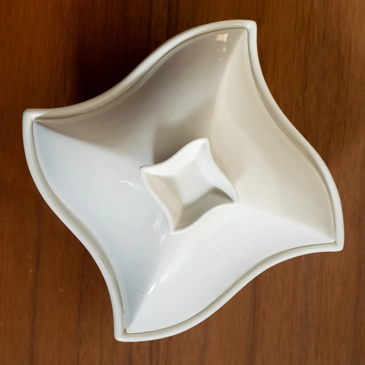 White Oblong Square Serving Dish with Lid