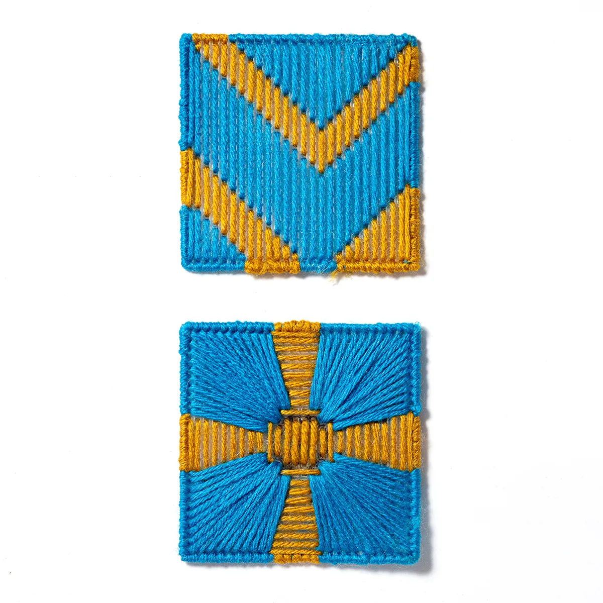 Hand Made Blue and Gold Coasters