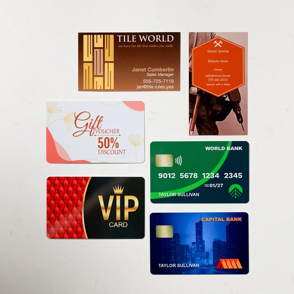 Modern Plastic Prop Card Set Mixed Collection