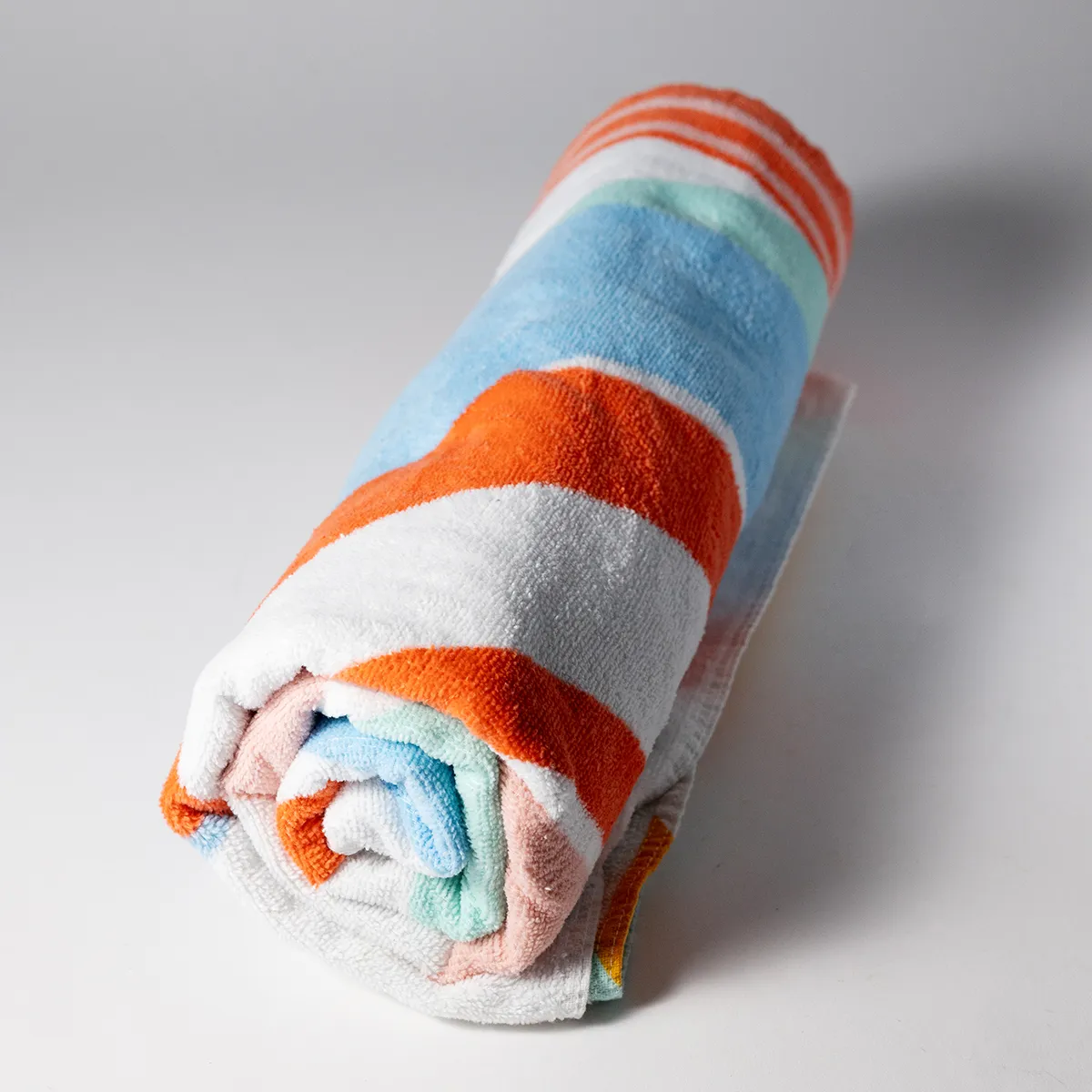 Used Beach Towel Multicolored shaped like a leaf used. roughed up