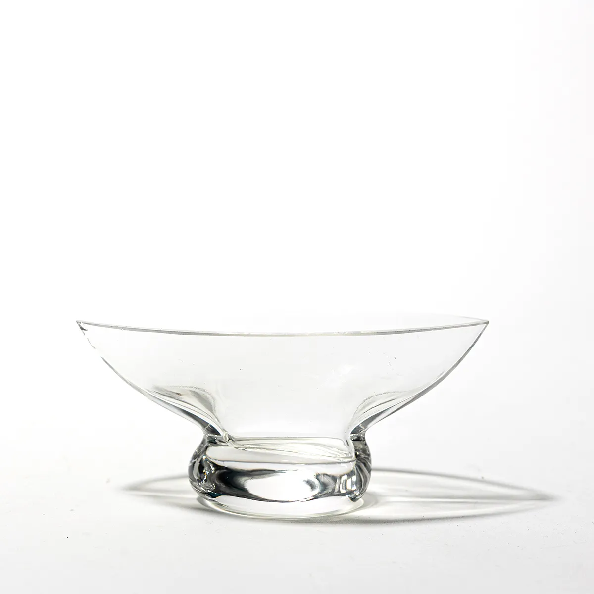 Oblong Oval Heavy Crystal Small Flower vase, trinket dish
