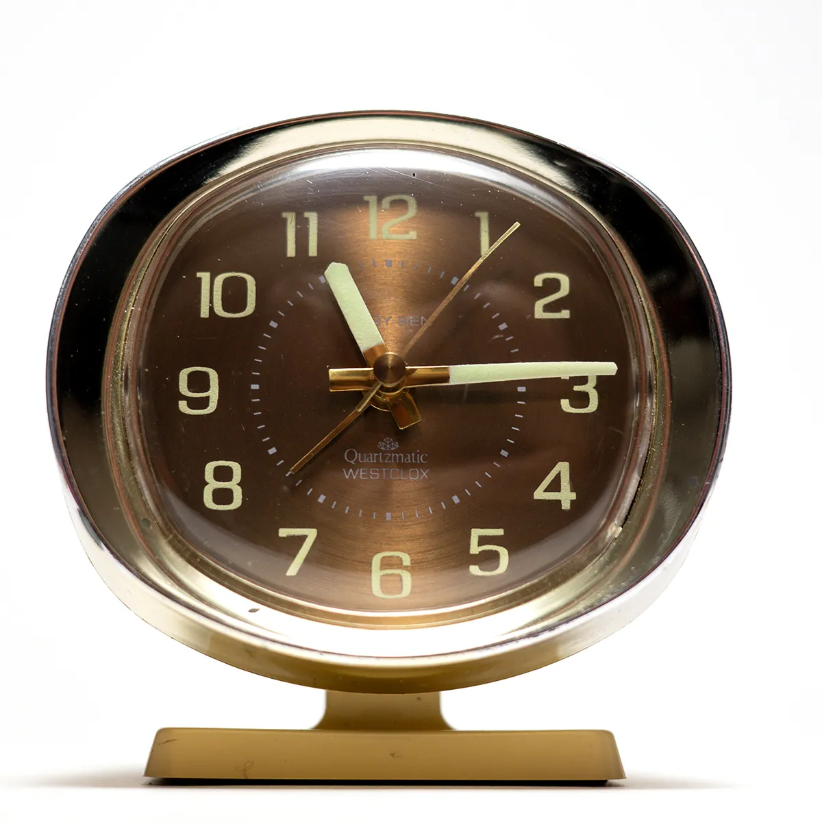 Rare vintage Quartzmatic Westclox Baby Ben Battery Operated Alarm Clock Glow N Dark