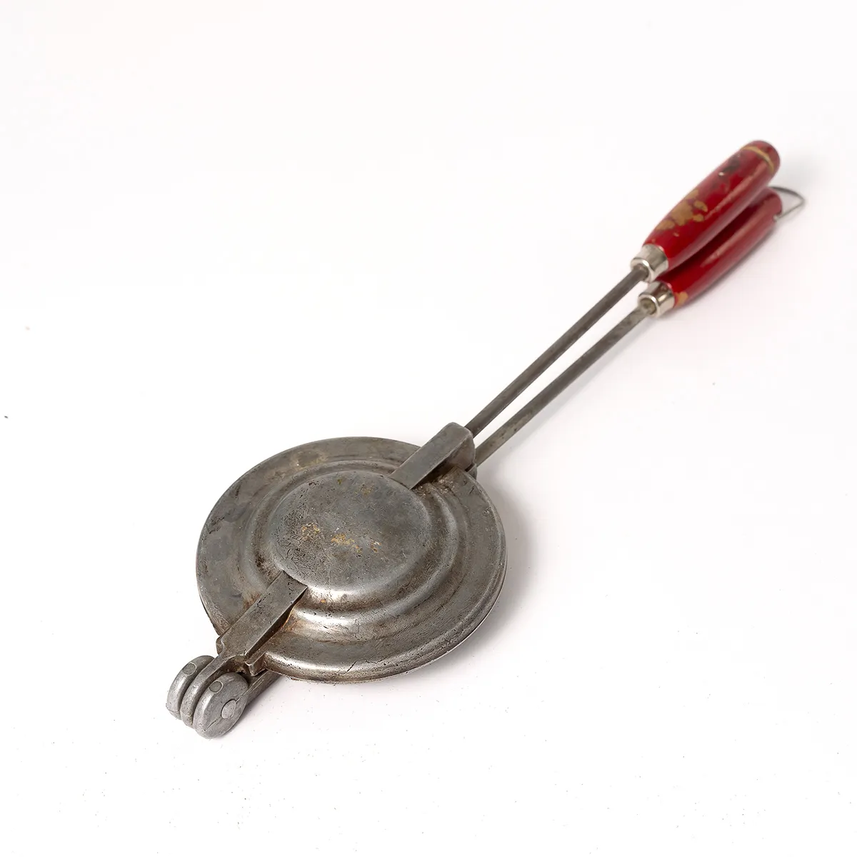 Vintage Sandwich Press red handled - 15" x 5"