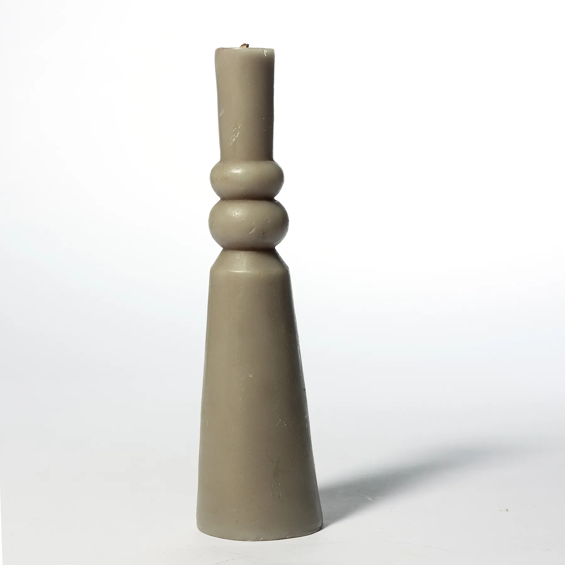 Toupe Tapered Candle Stick - 9" x 2.5"