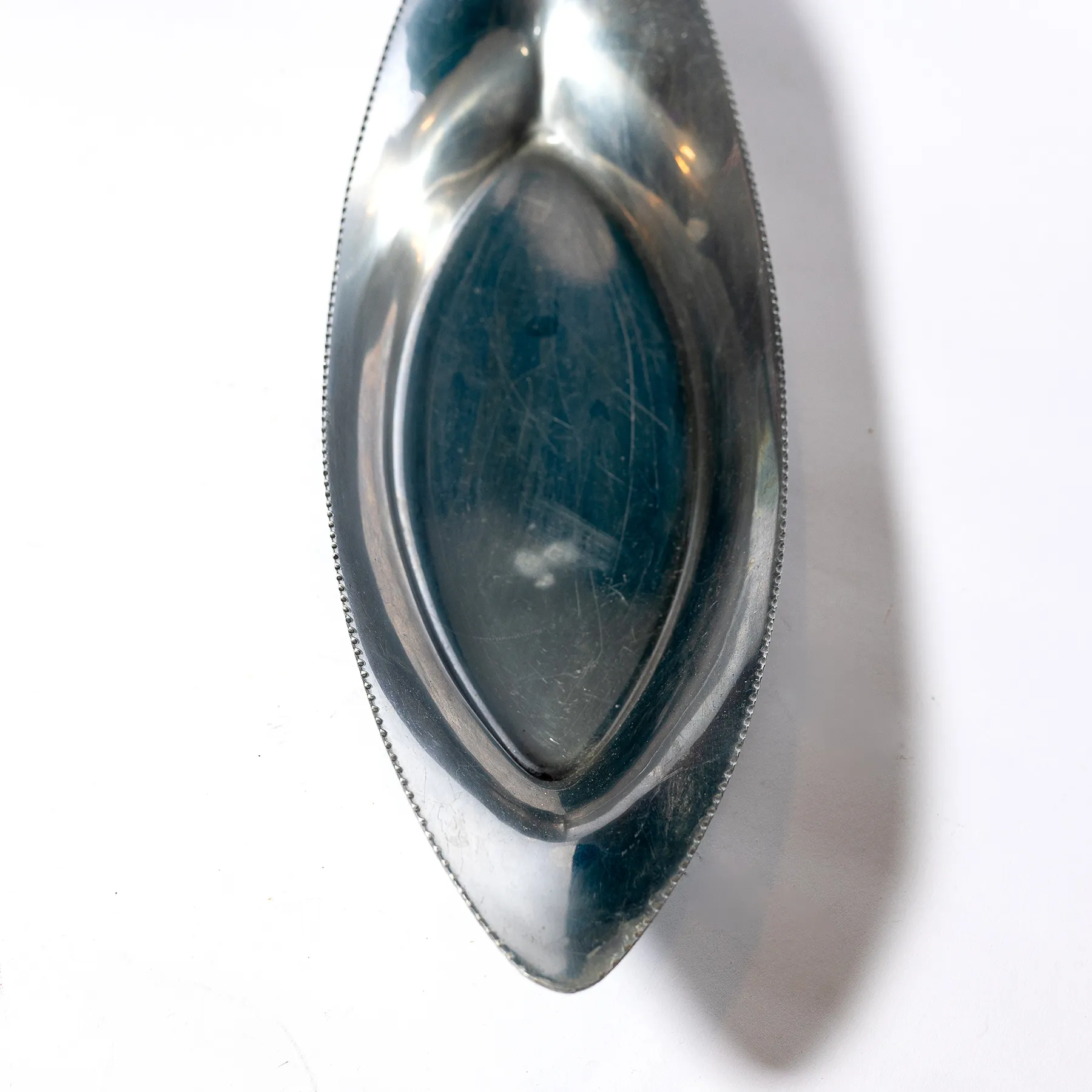 Oversized Oval Silver Tray Bowl from Spain - 16.5" x 5"