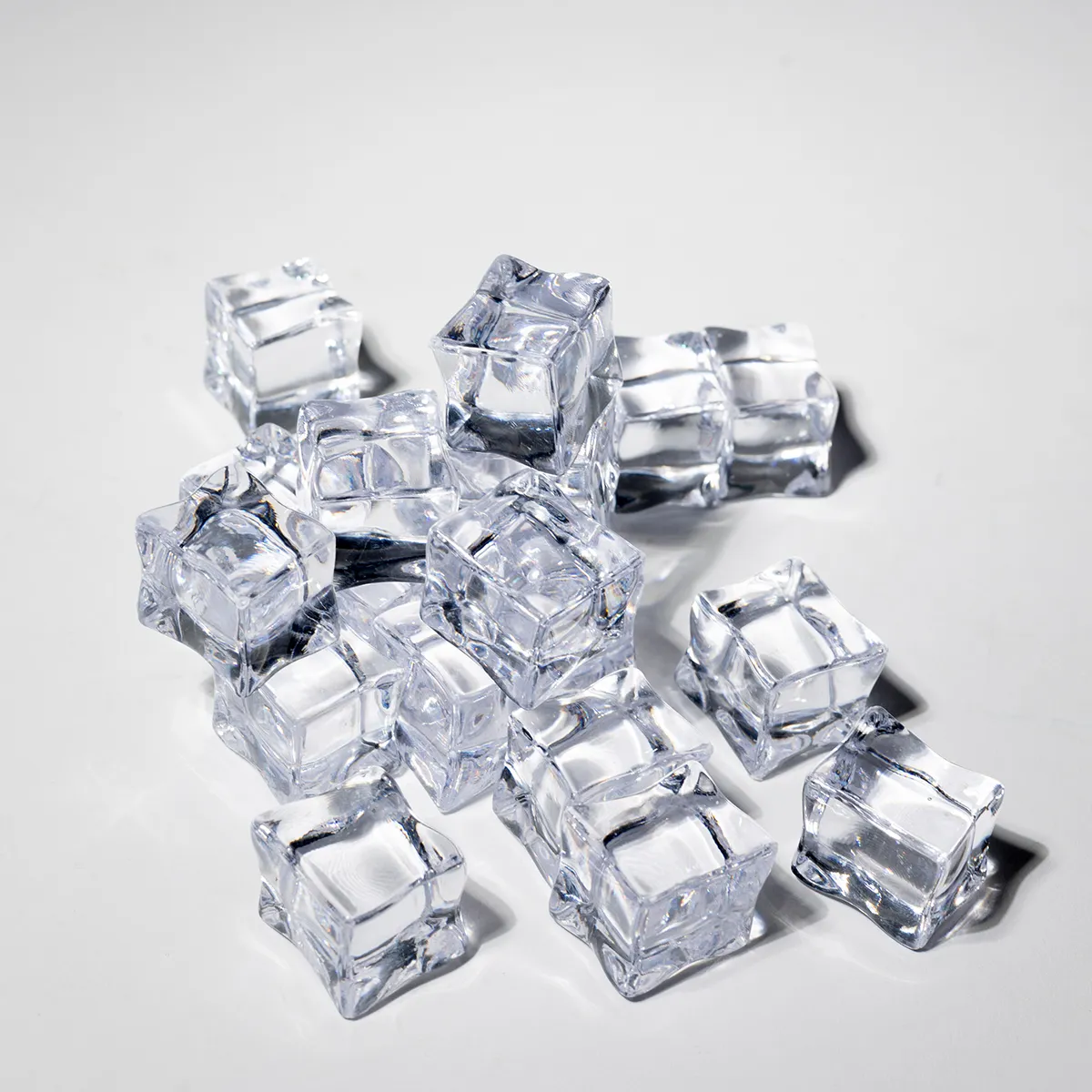 Acrylic square faux fake ice 20 piece set