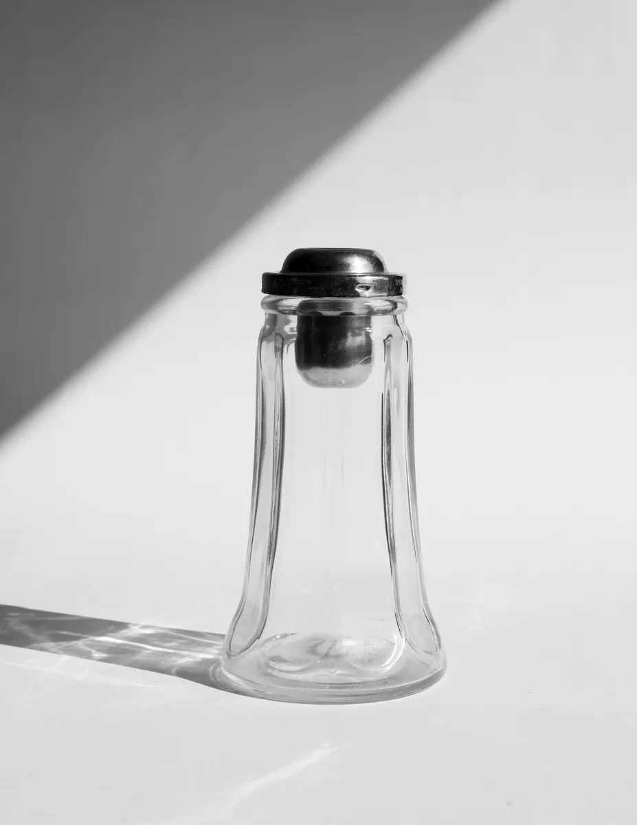 Vintage Glass sugar shaker, 8 panel soft pink glass sugar dispenser, Glass Sugar Sifter, antique matching set. Diner