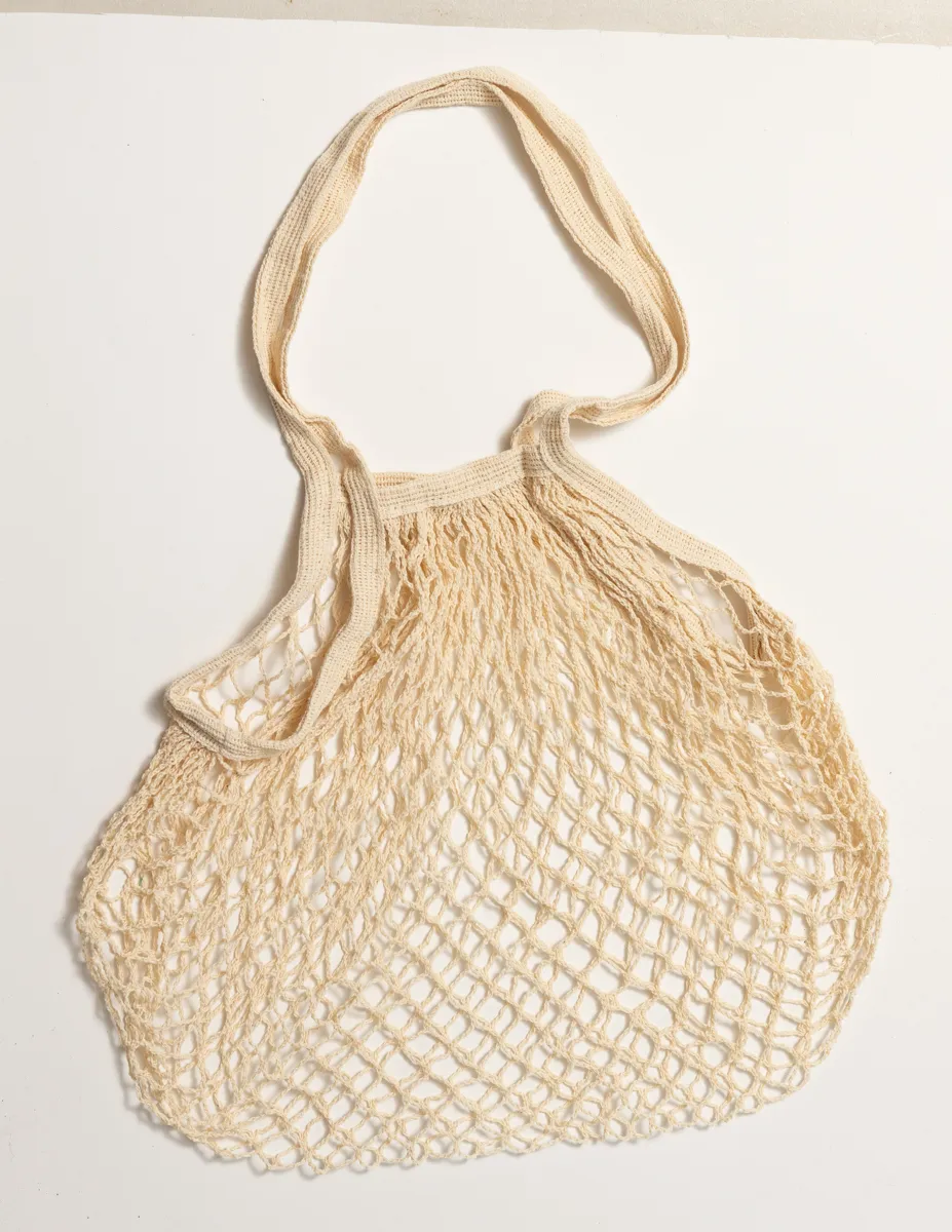Mesh Bags, Farmer's Market Bag Cream, long handle
