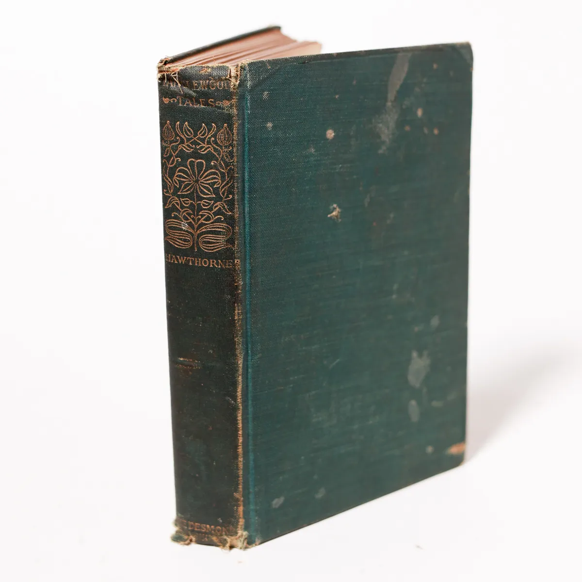 Book Hawthorne Tanglewood Tales Antique Green Hardcover Book