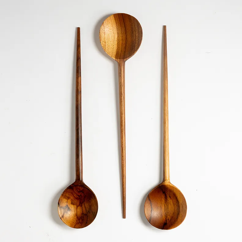 Smaller Solid wood serving spoons - 10" x 2"