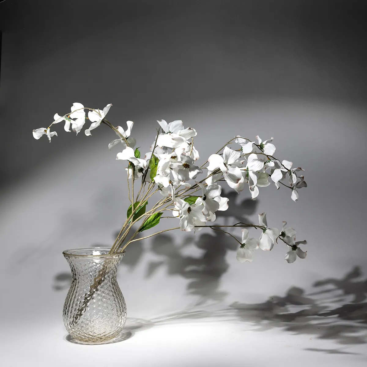 White 4 Petal faux fake dogwood blossoms