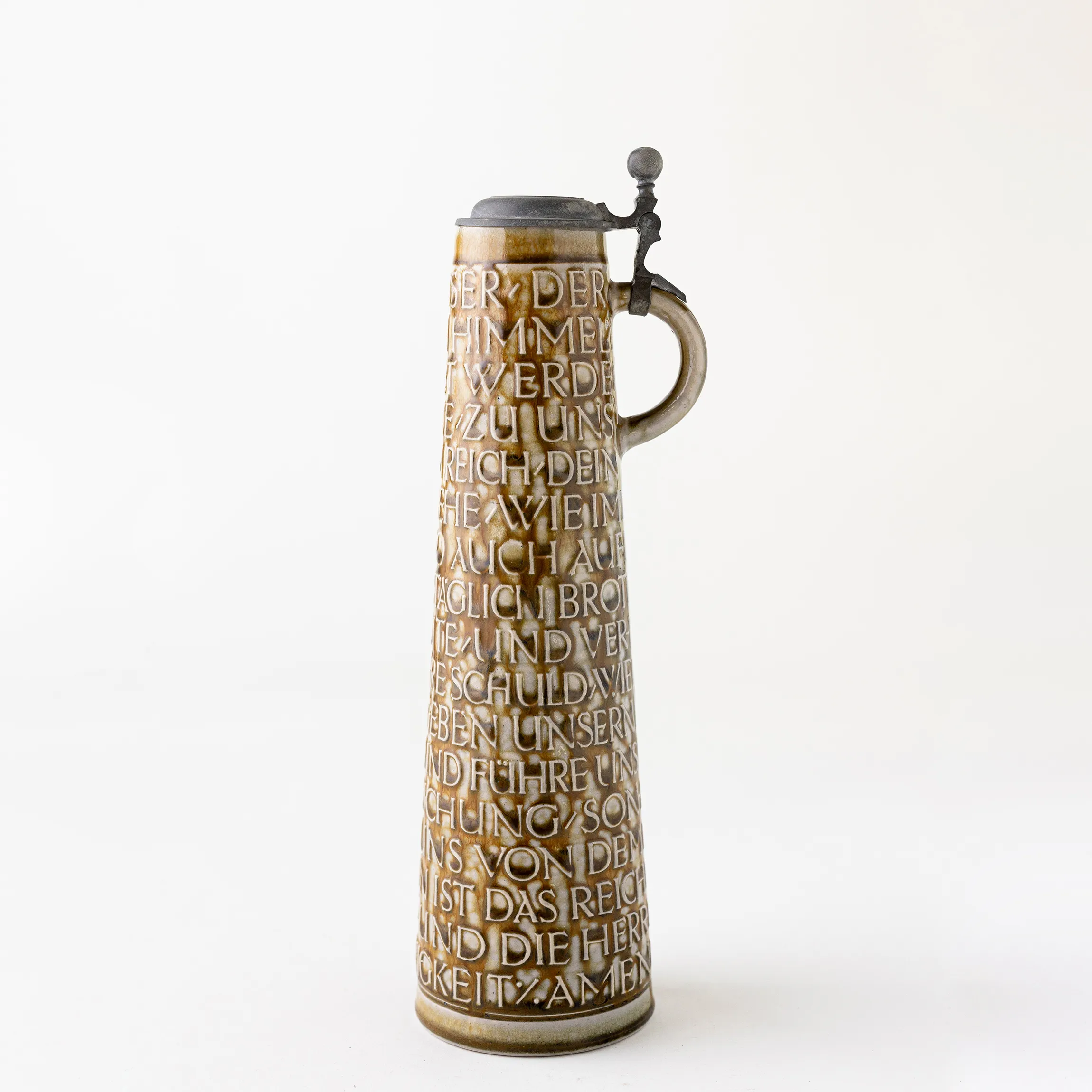 German Beer Stein - 14" tall and 4" at the base