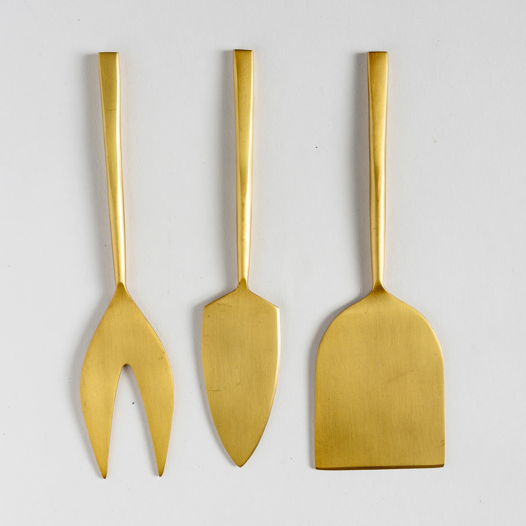 Brushed Gold Cheese Service - 6.5"
