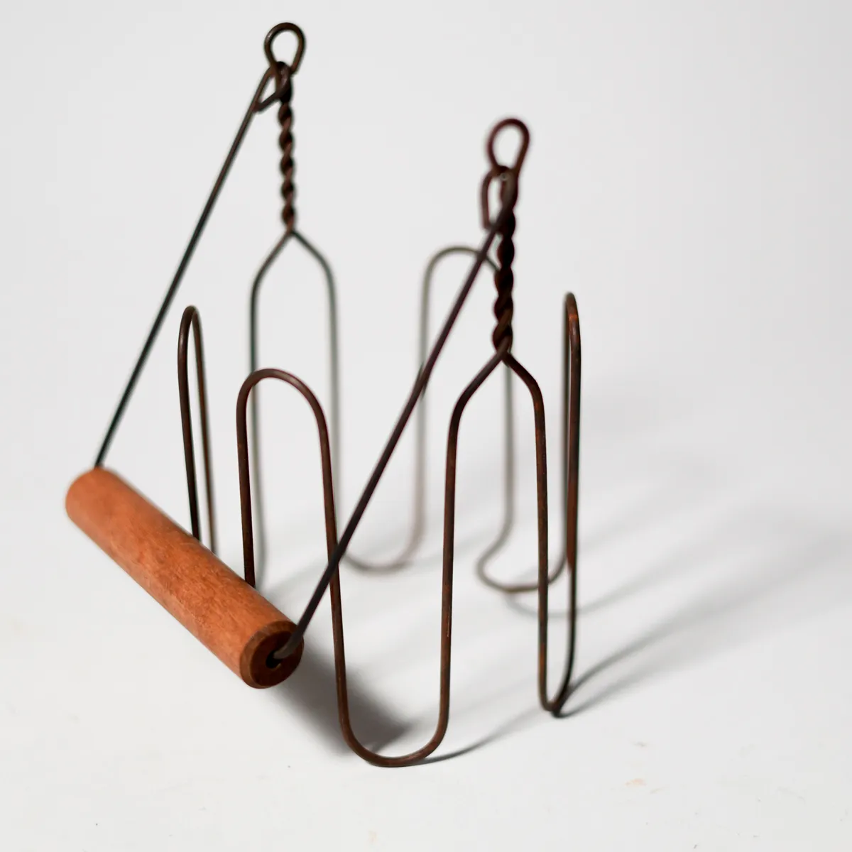 Antique Wire Jar Holder Rustic Farmhouse Kitchen
