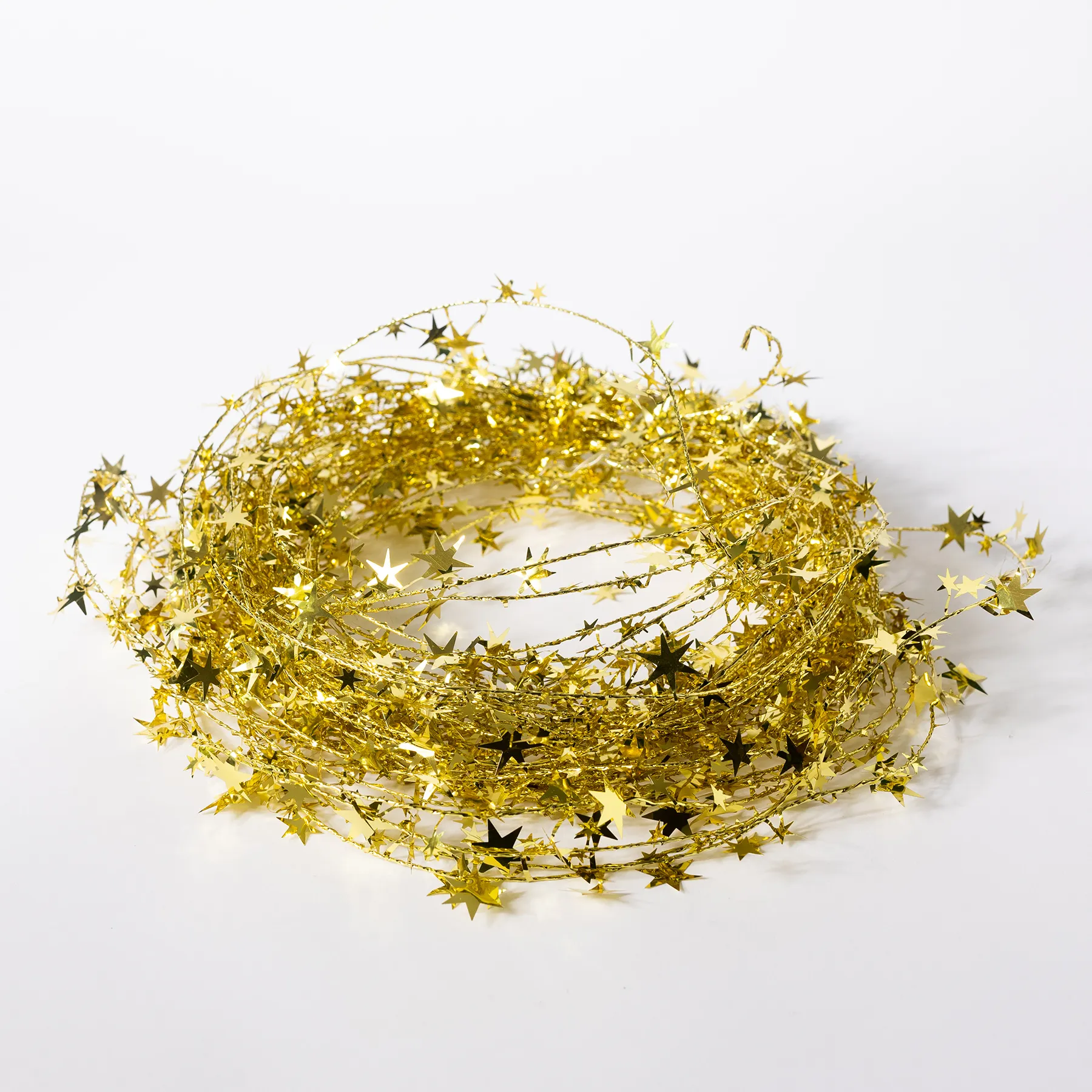 Plastic Gold Star Garland