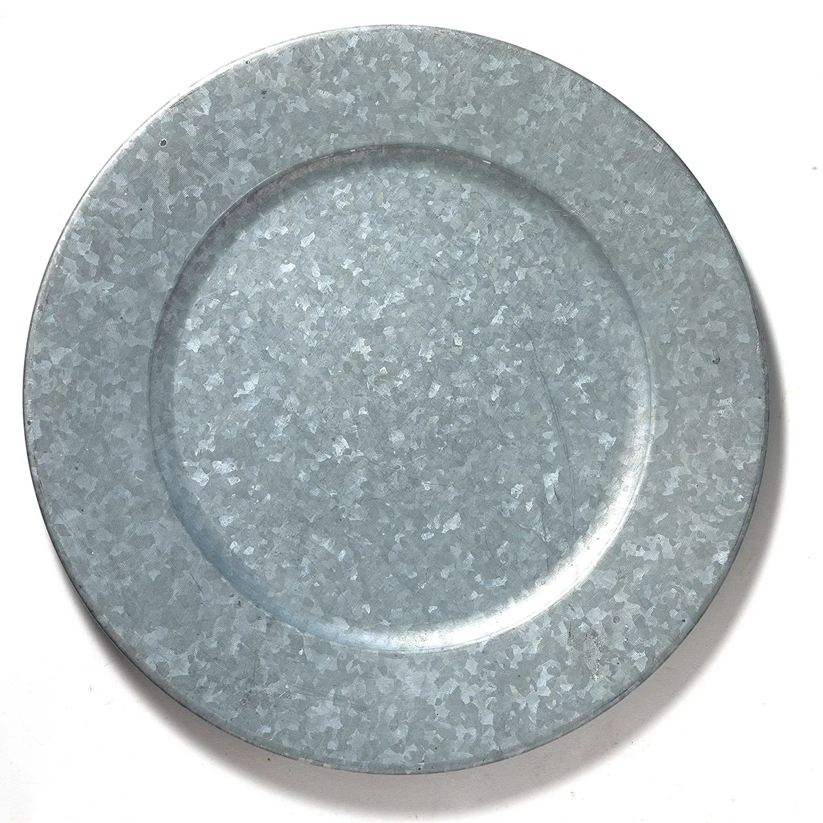 SARO LIFESTYLE Polished Galvanized Charger Plate Platter