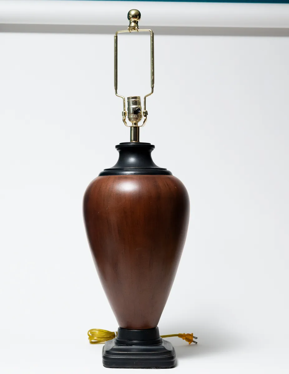 Extra Large Brown and Black Table Lamp, late 80s early 90s