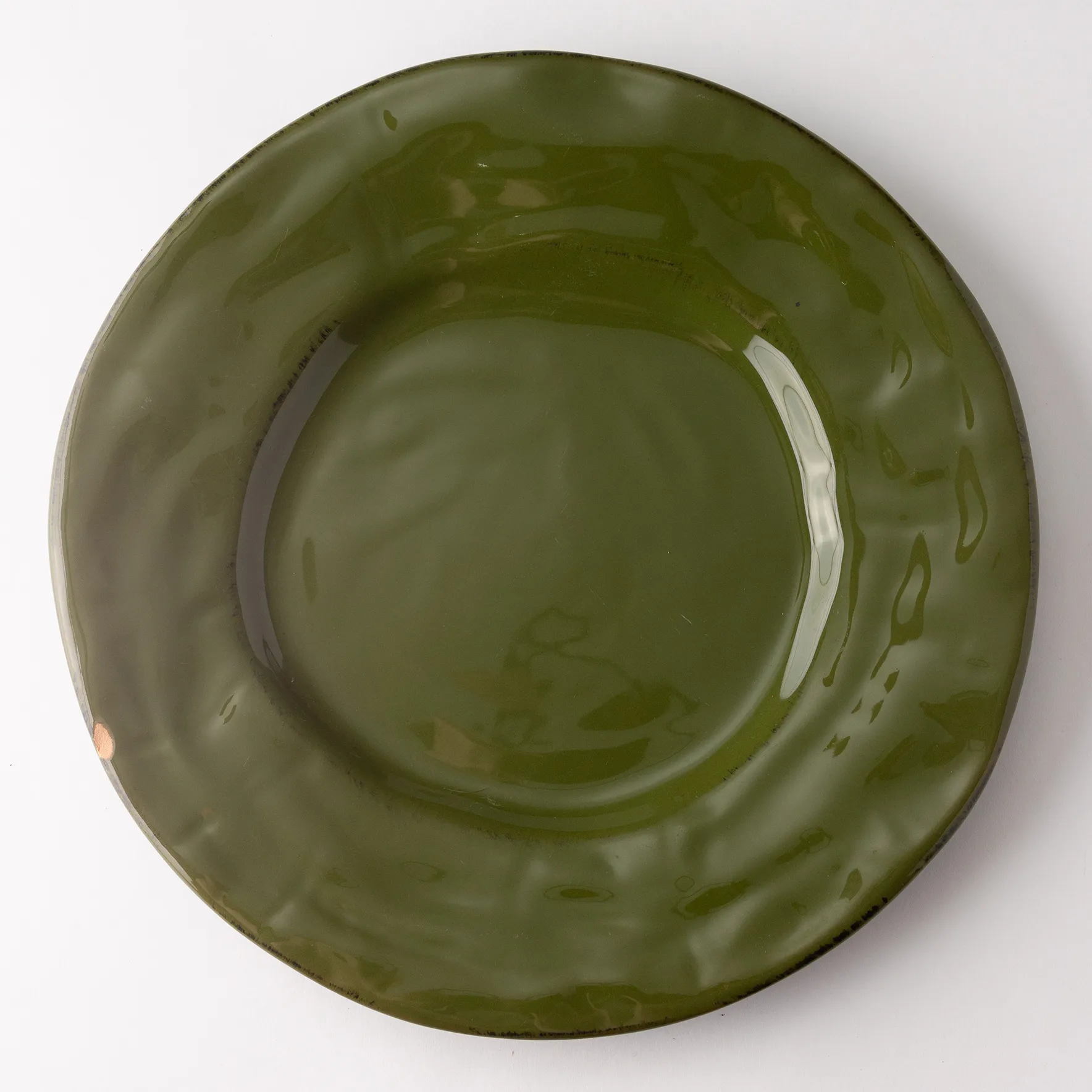 Green Wide Rimmed Plate - 1.25" x 9"