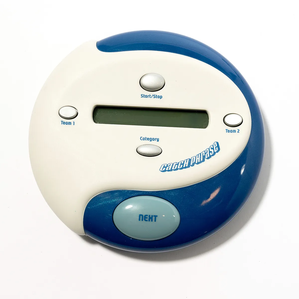 Vintage Game Catch Phrase Round Blue and White - 6" 