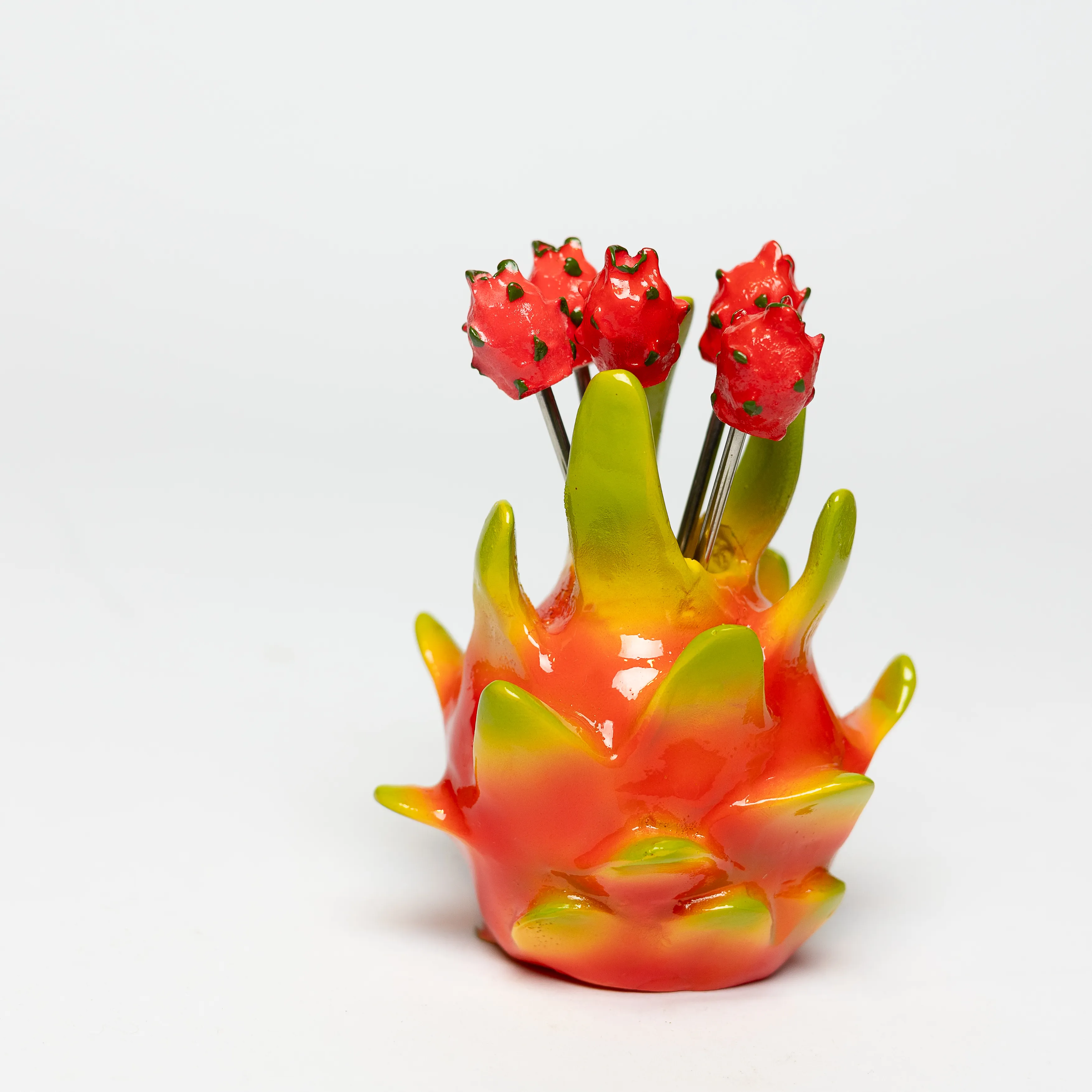 Resin Handmade Passion Fruit Figurine with Passion Fruit Toothpicks  Hors d'oeuvres Appetizers with 6 cocktail forks Veggie Cocktail Picks Resin Fruit Shaped Cocktail Forks, Hand Made