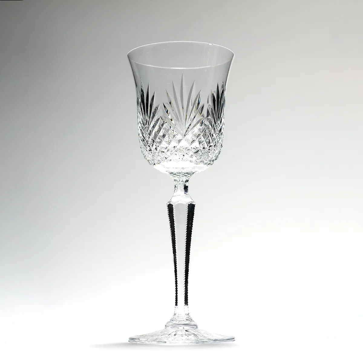 Ornate Opulent Cut Crystal Wine Glass - 7.75" x 3"