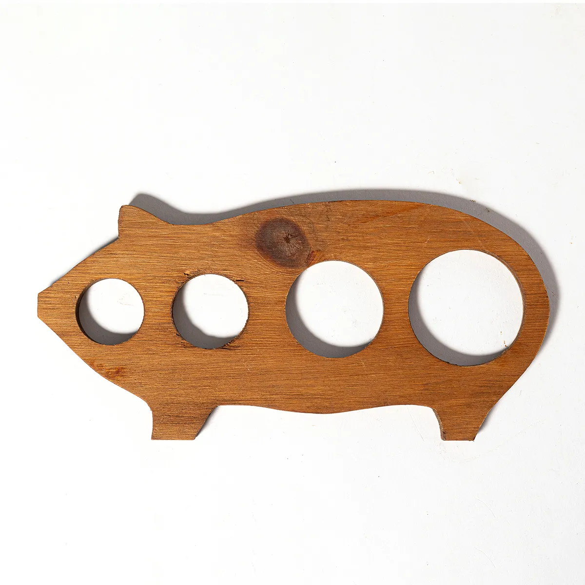 Wooden Hand Cut Pig Spaghetti Measure