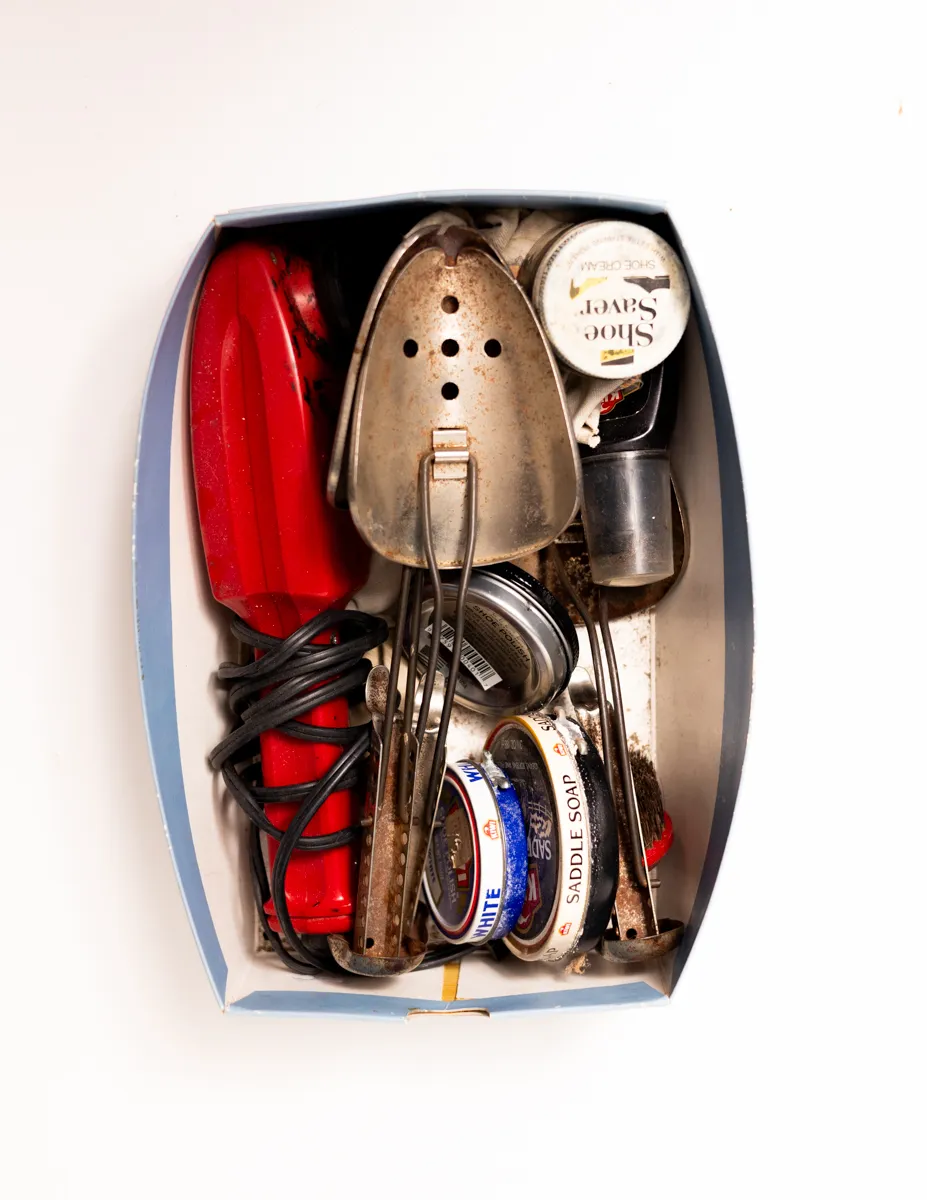Shoe Shine Kit in a Shoes Box