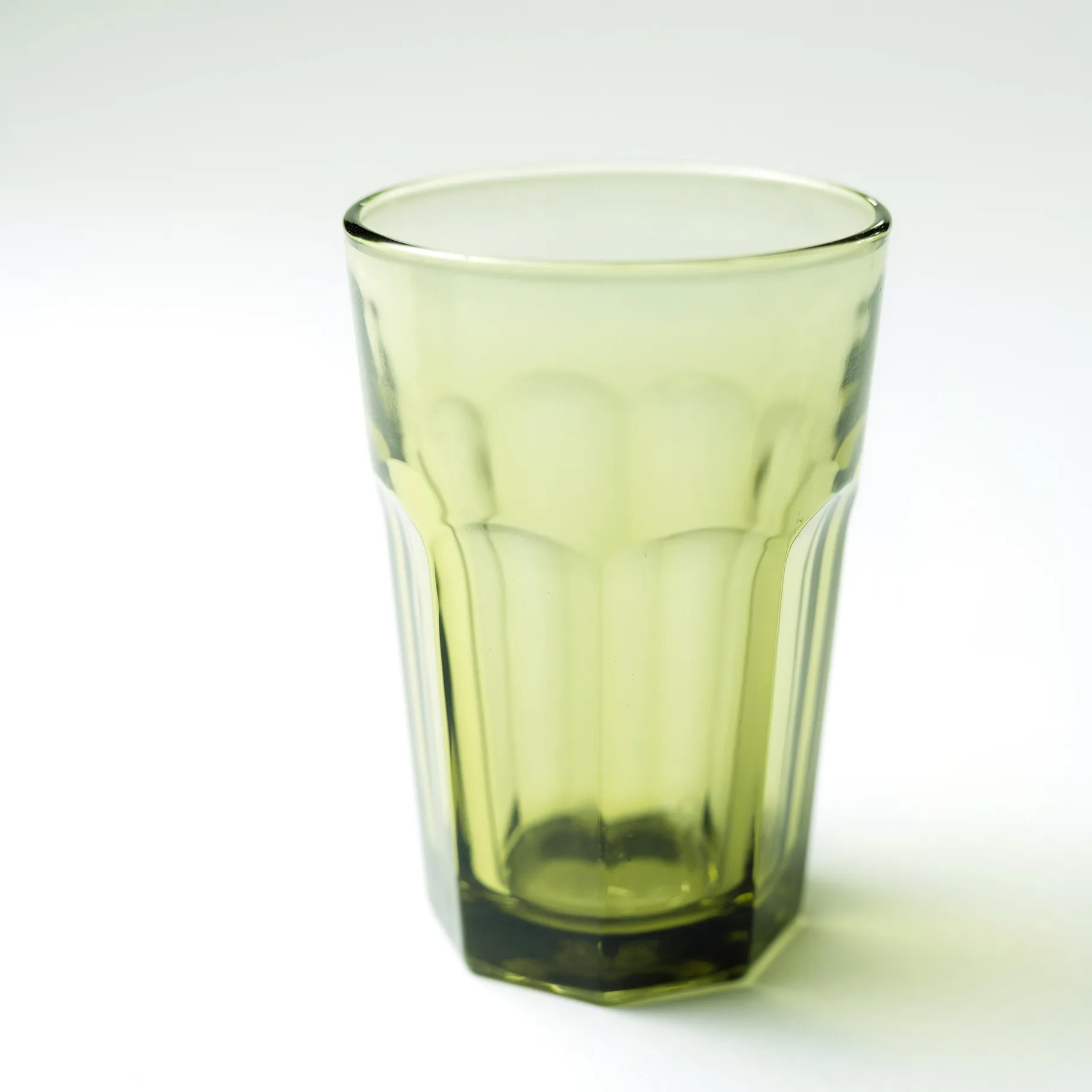 Green Glass Tumbler Drinking Glass - 5" x 3"