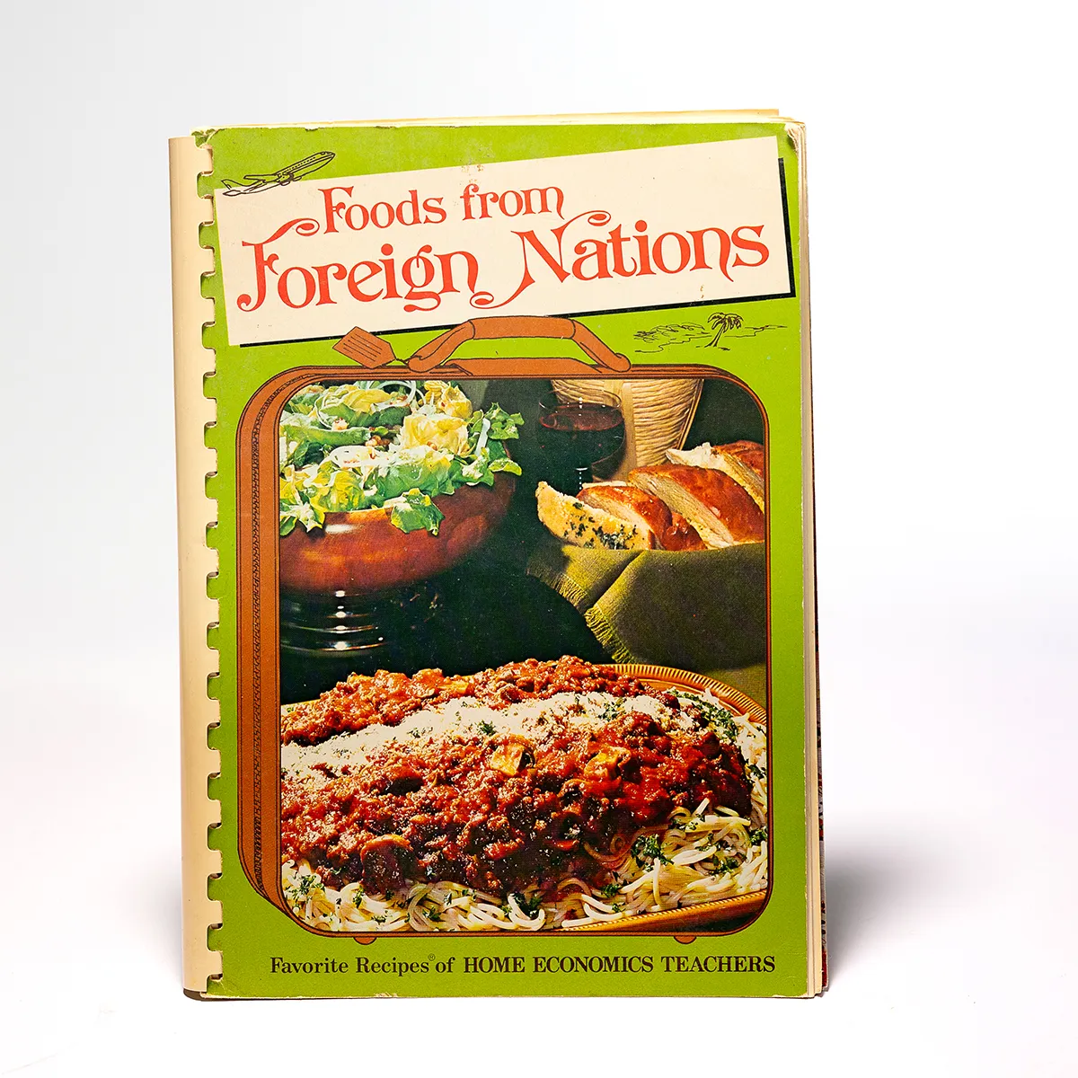 Vintage spiral cook book - Food From Foreign Nations - 9.75" x 7" .5"