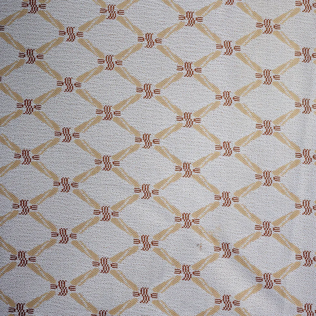 Vintage Fabric Brown Diamond on Cream Louis Vuitton - 56" x 56"