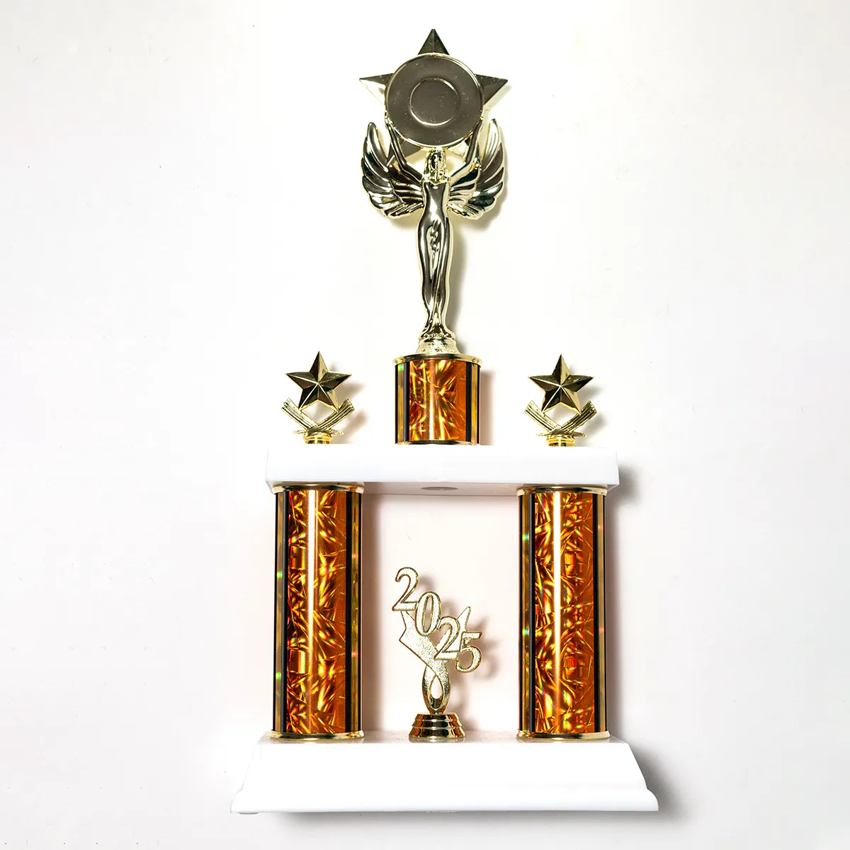 2025 Orange 2 column trophy Gold Winner with Wings