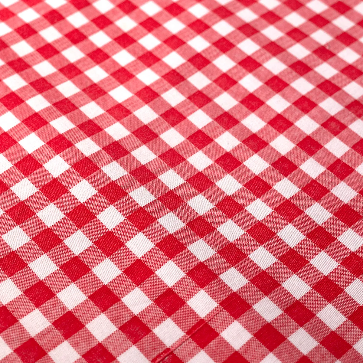 Custom Made Picnic Red Gingham Table Cloth 6Ft Rectangular Floor Length