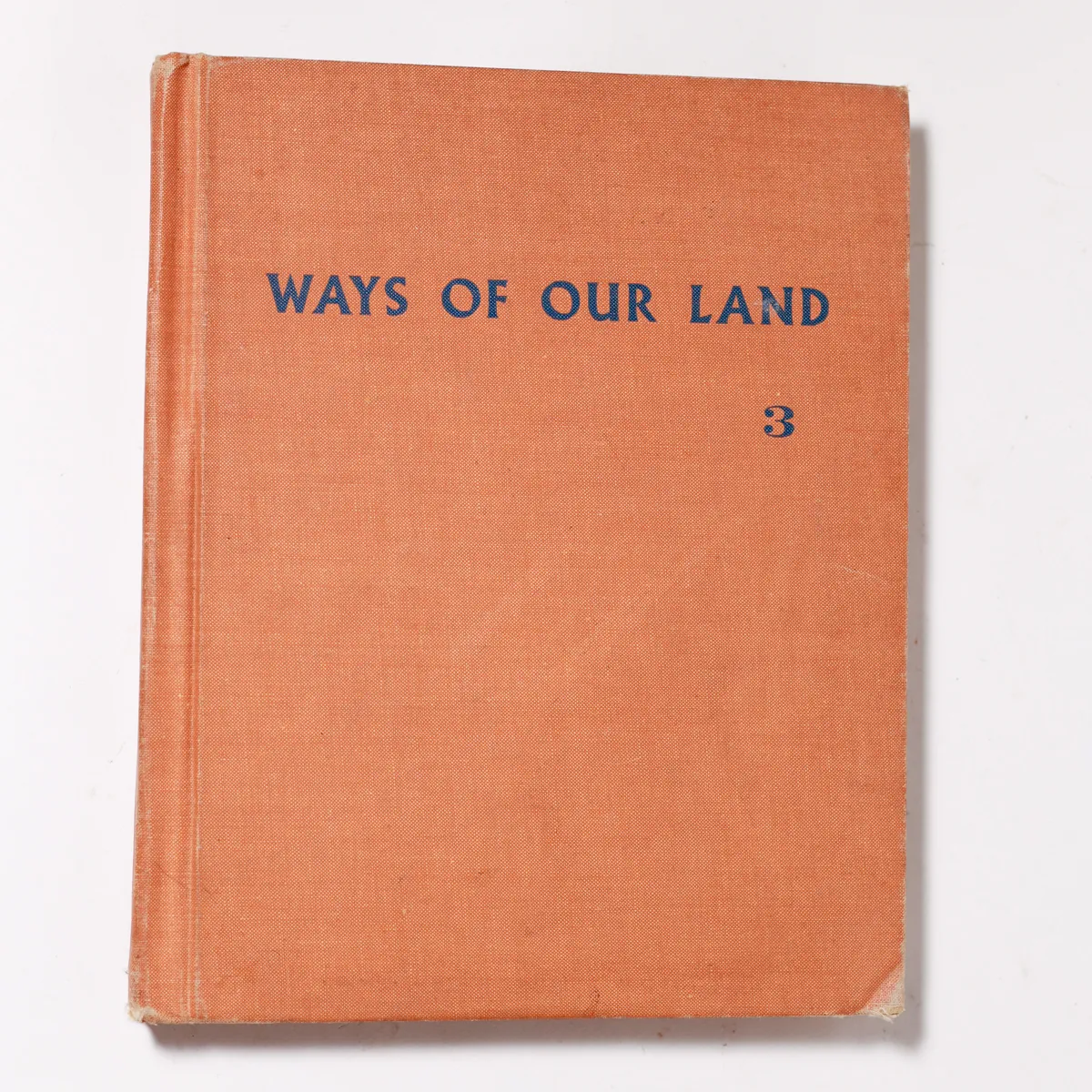 Book Vintage Orange Hardcover American Elementary School Textbook