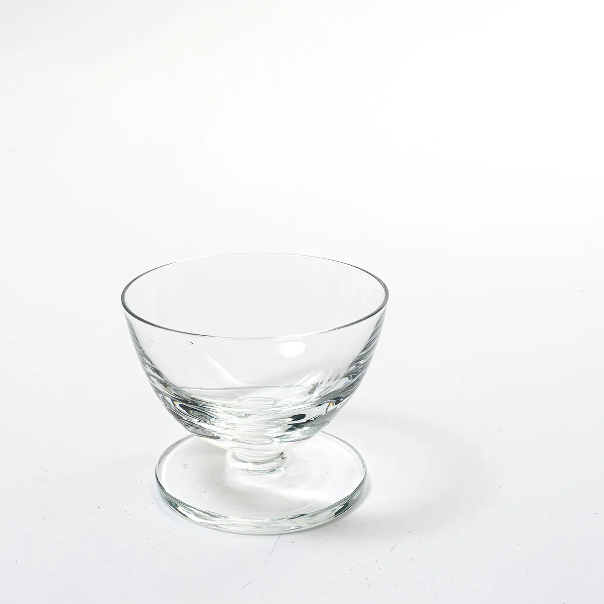 Vintage Clear short drinking water wine cocktail glass dessert cup - 2.75" x 3.5"