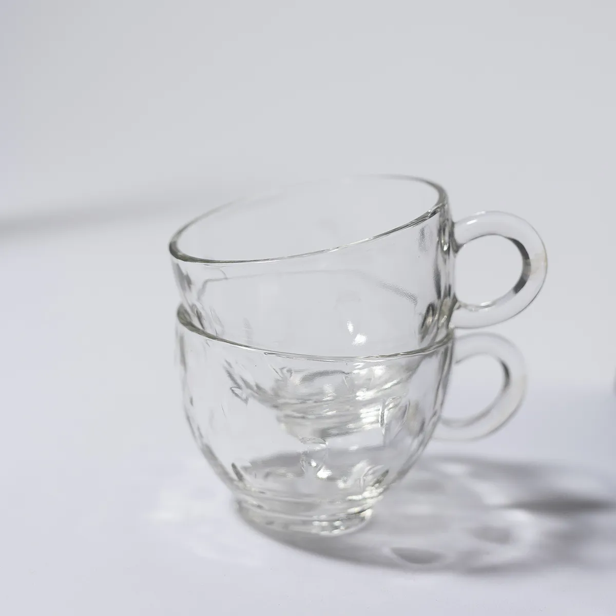 Vintage Hazel Atlas teardrop crystal luncheon snack cups, punch 