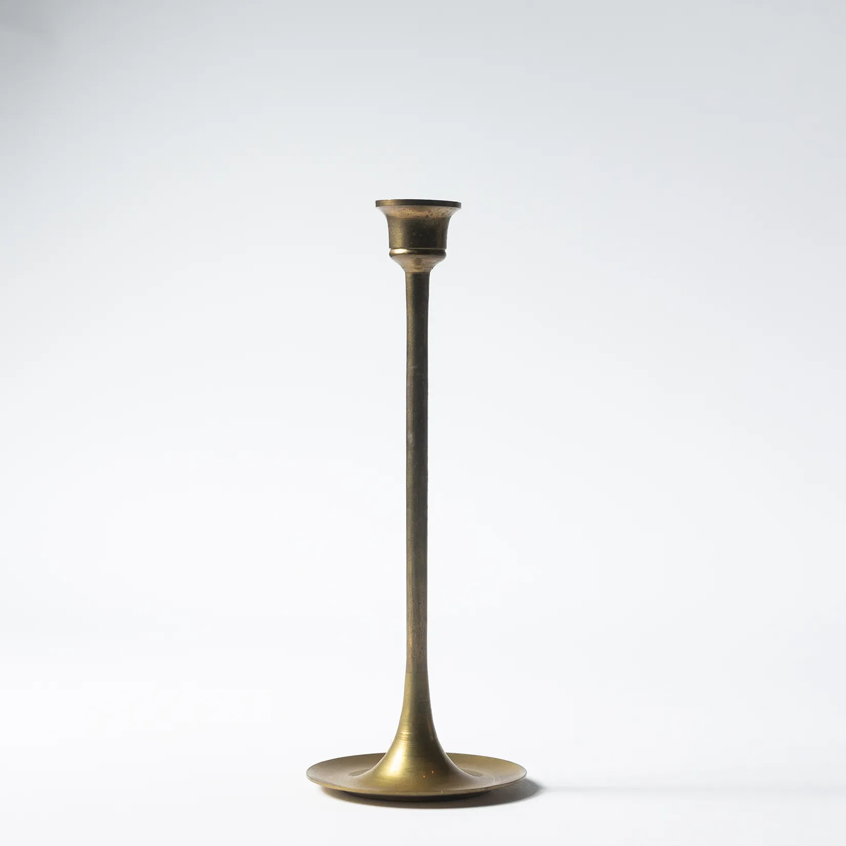 Brass Candle Stick Holder - 8" x 3"