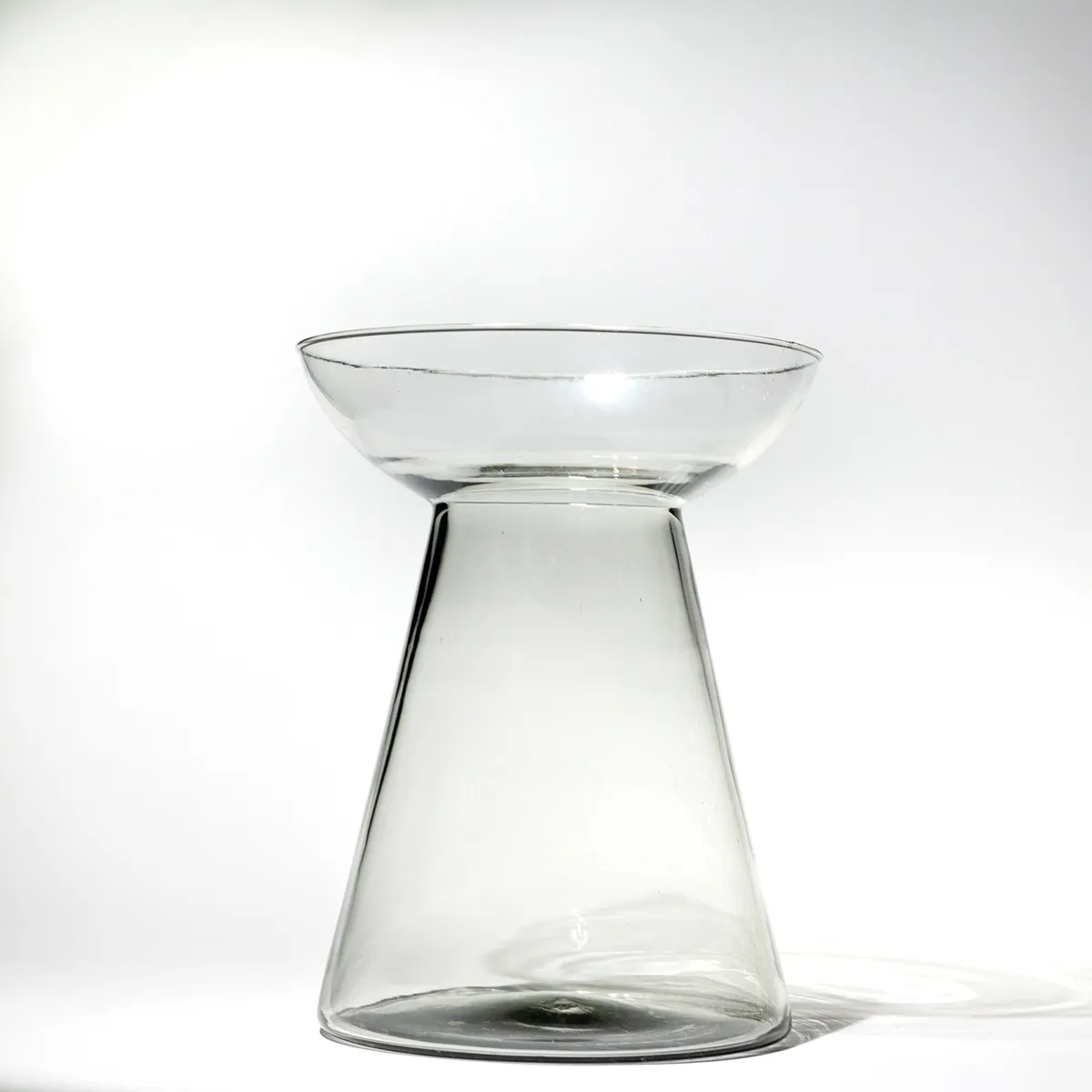 Extra Large Tall and Wide Tapered Flower Vase with a Bowl on top