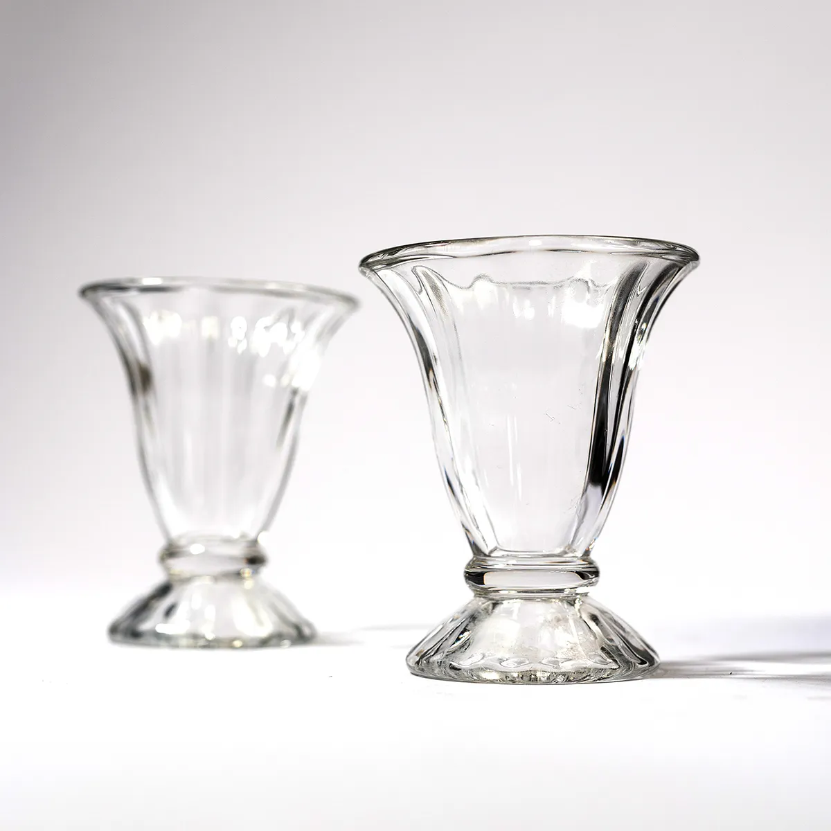 Vintage Libbey fluted Glass Parfait cups Sundae bowl - 5" x 4"