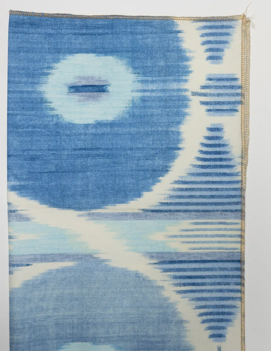 Fabric: Cream with Tones of Blue Tie Dye