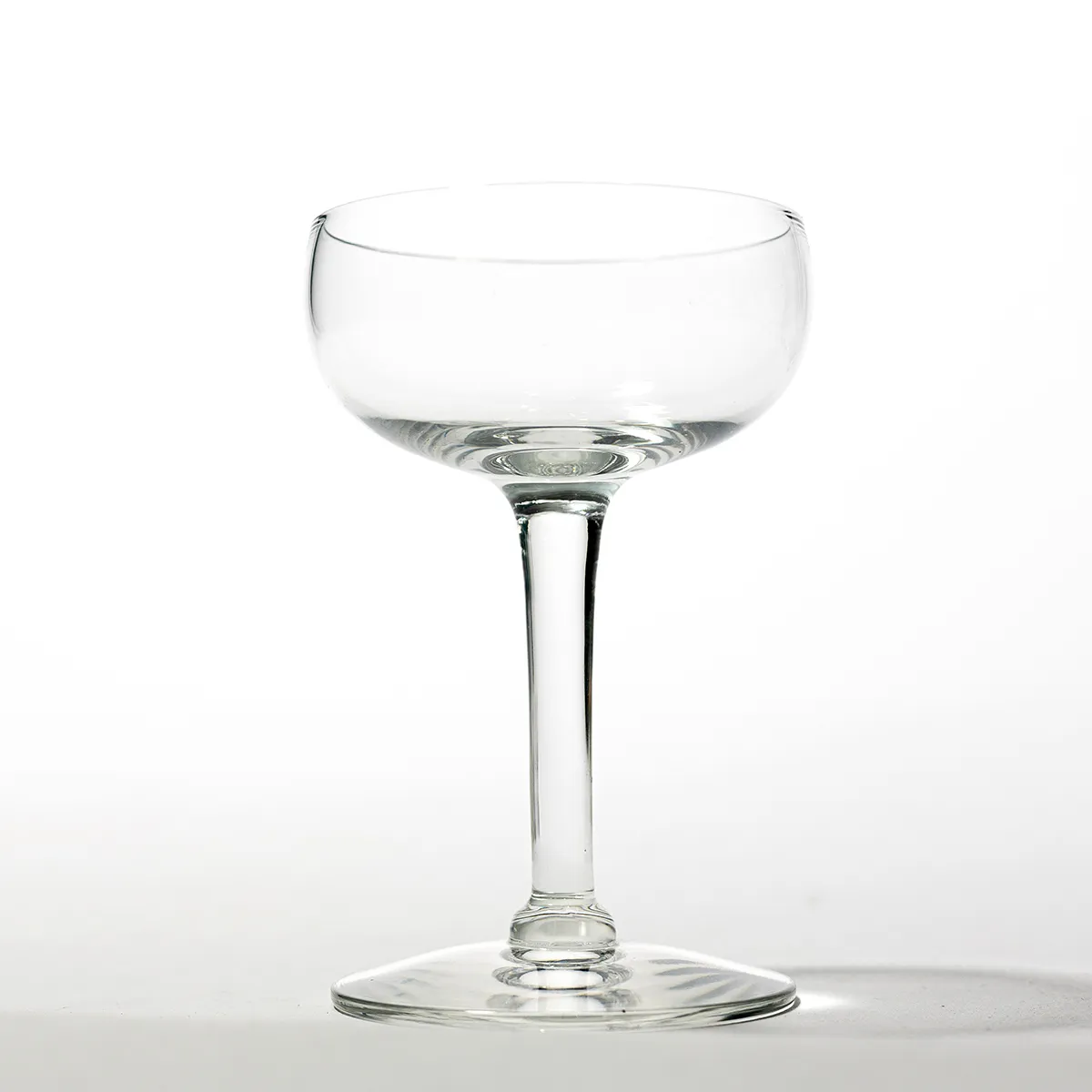 Coupe Style and shaped Cordial Glass Small Short Clear and Smooth Glass