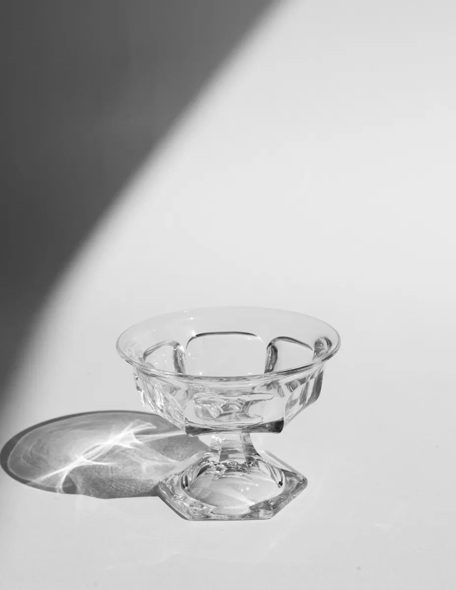 HEISEY VICTORIAN Waffle Pressed Glass Footed Stemmed Clear Glass COMPOTES