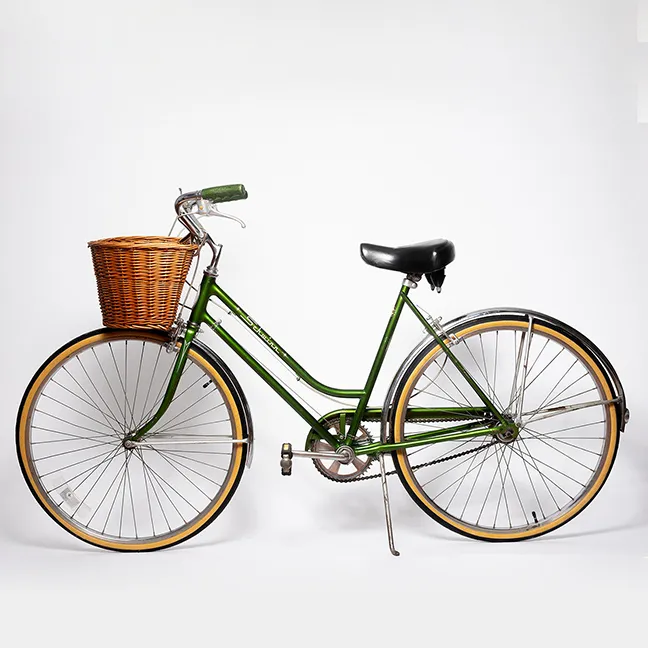 Vintage Green Schwinn Breeze Bike with Wicker Basket