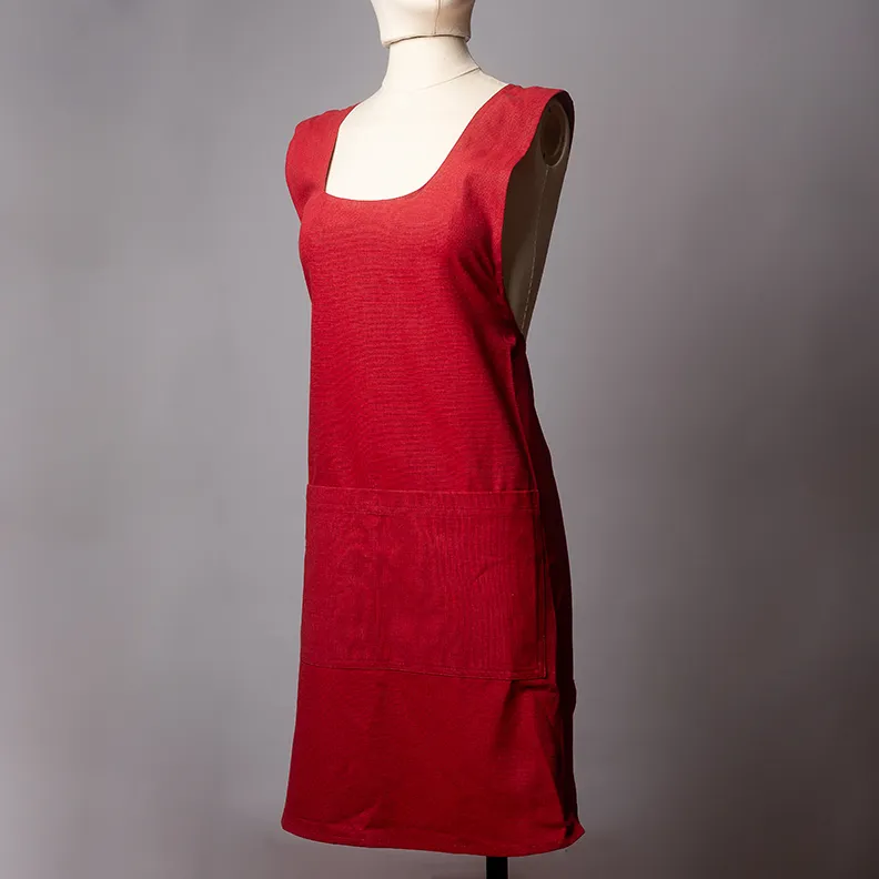 Wrap Around Red Smock Apron Gray - fits all