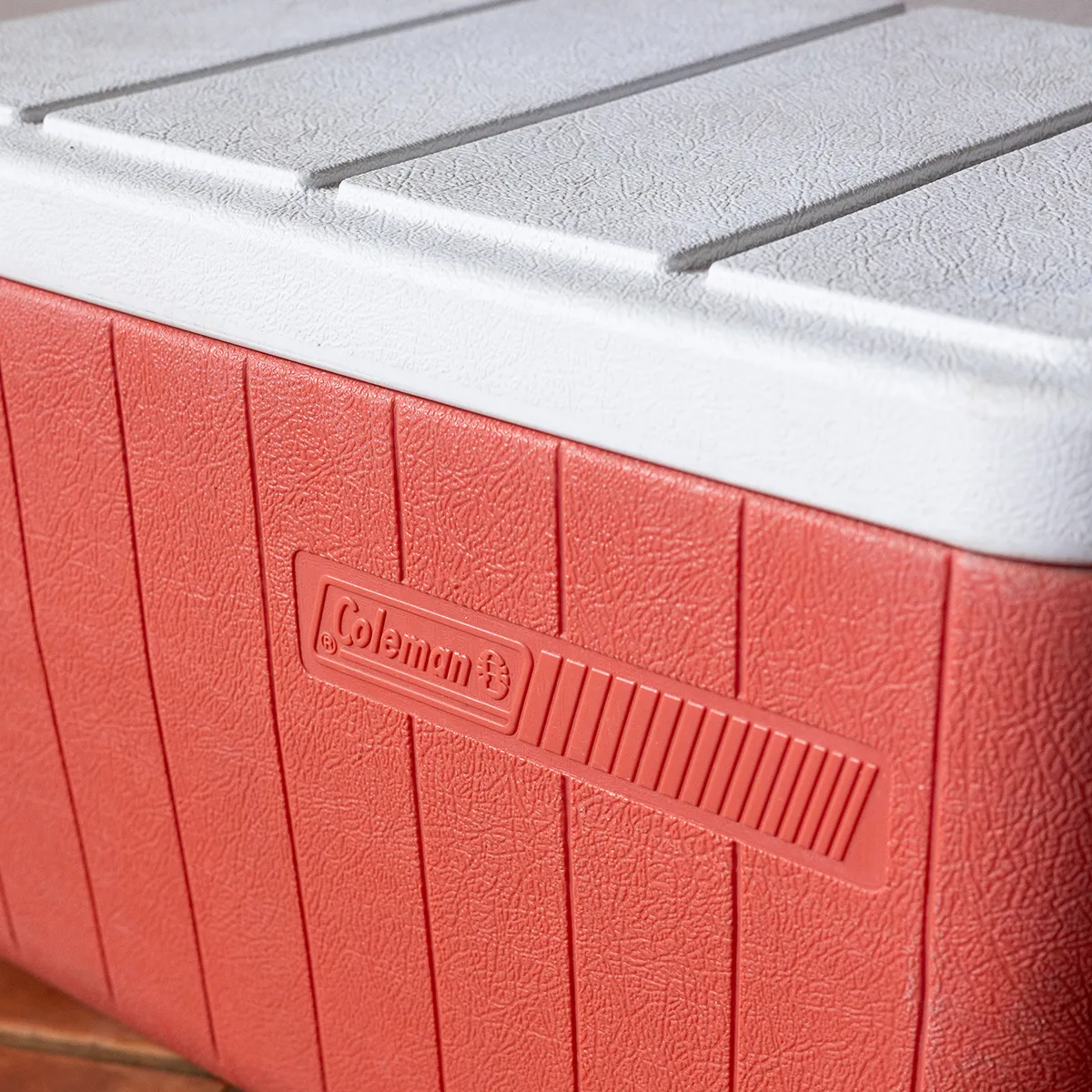 Sports and Outdoors Picnic: Vintage Coleman Outdoor Ice Chest, Pink, Faded Red, Plastic, Camping, Picnic, Model 5277 - 12" x 20" x 13"