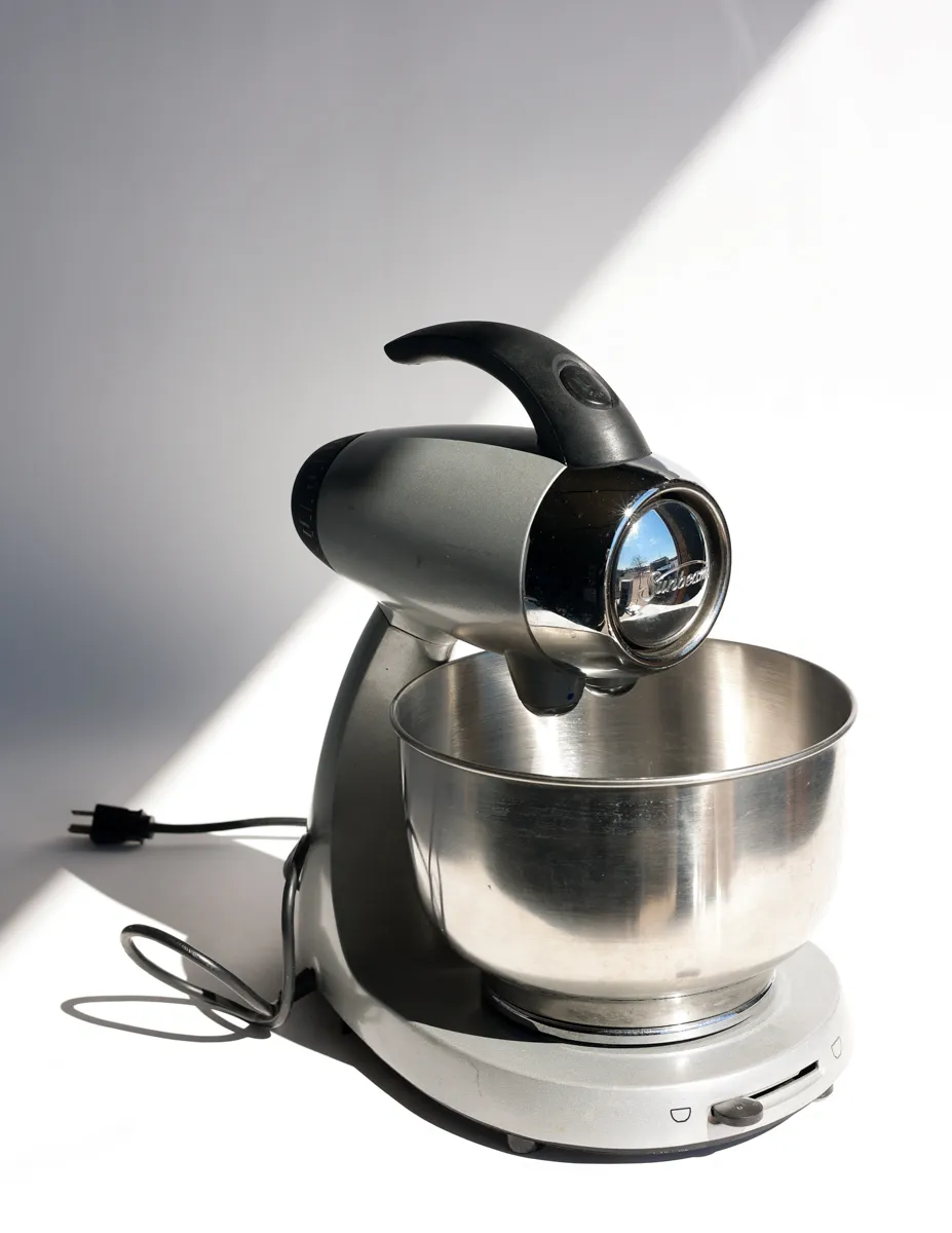 Silver Stand-up Mixer Mod, Retro, Cosmic,